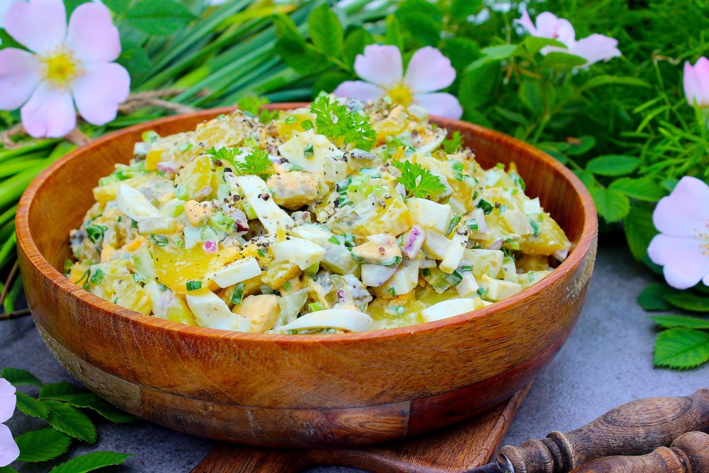 Шаг 9 приготовления Картофельный салат классический