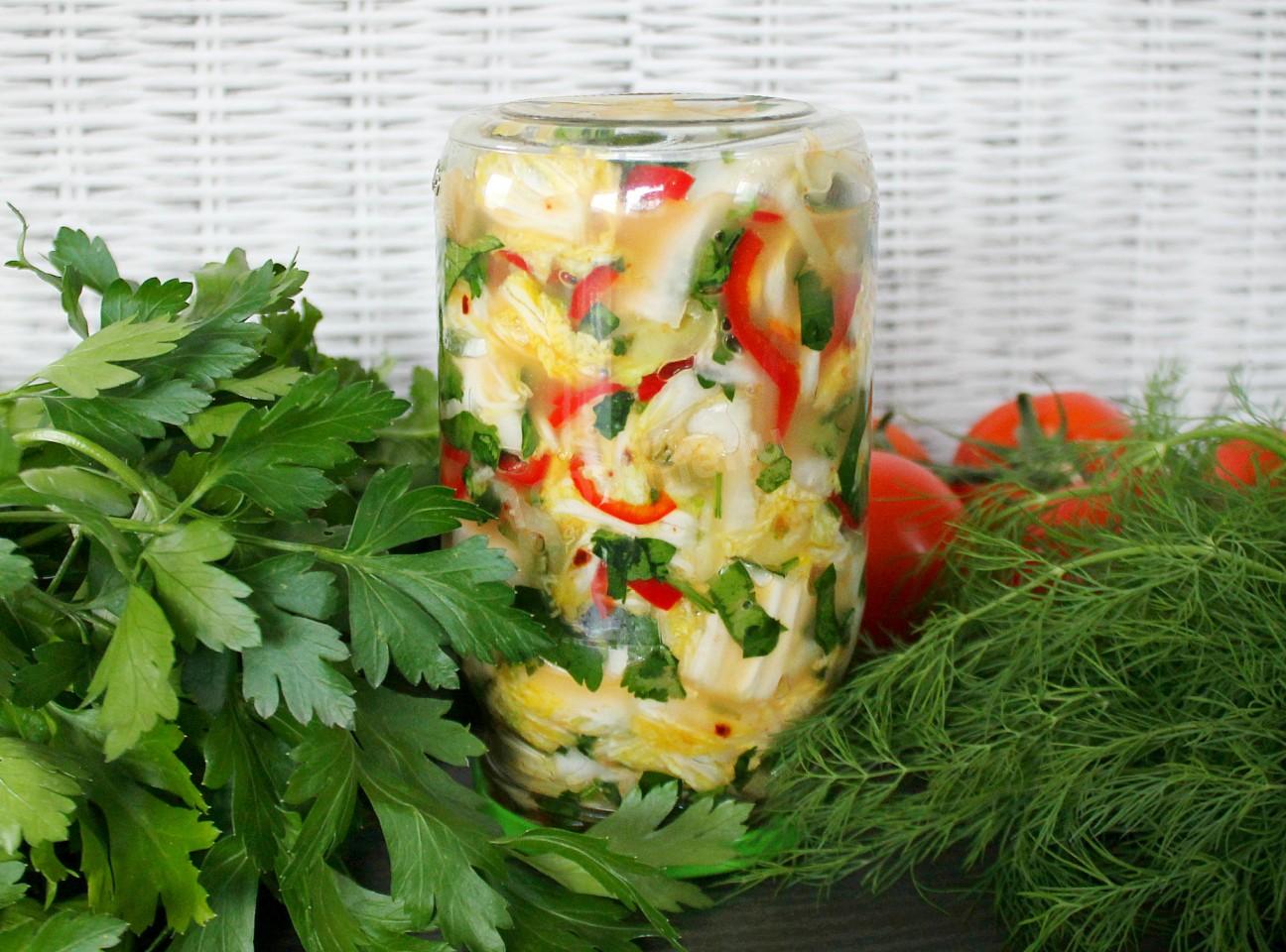 Шаг 8 приготовления Маринованная пекинская китайская капуста