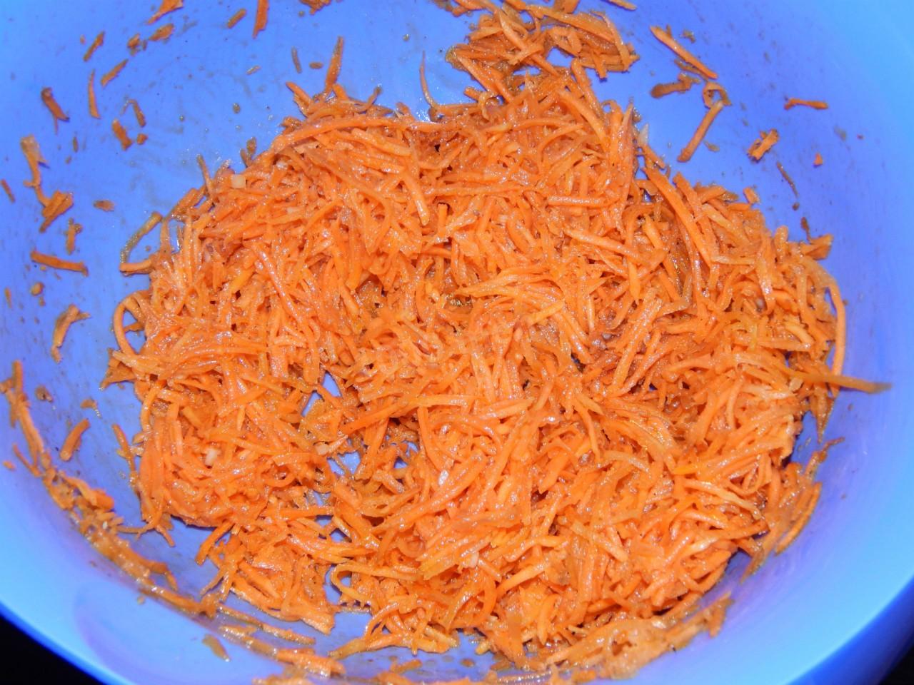 Шаг 5 приготовления Салат курица корейская морковь перец