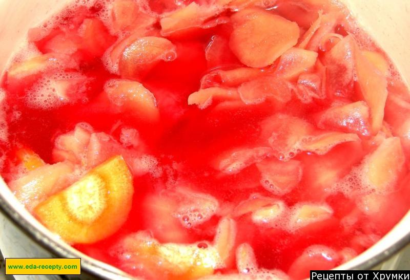Шаг 4 приготовления Имбирь маринованный с овощами