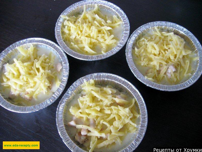 Шаг 10 приготовления Жульен с курицей