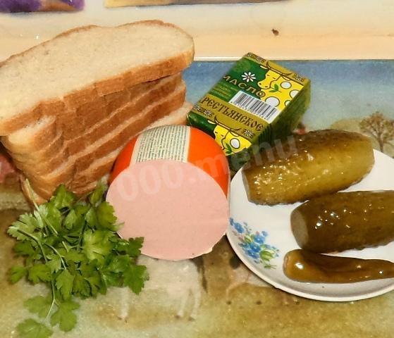Шаг 1 приготовления Бутерброды канапе