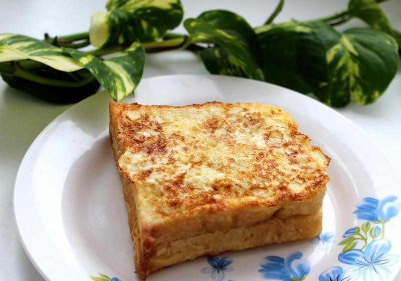 Шаг 8 приготовления Французские тосты с начинкой
