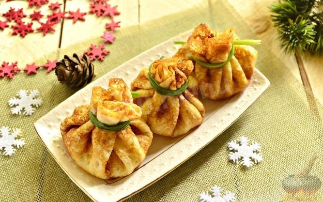 Шаг 12 приготовления Закуска Мешочек с Подарками