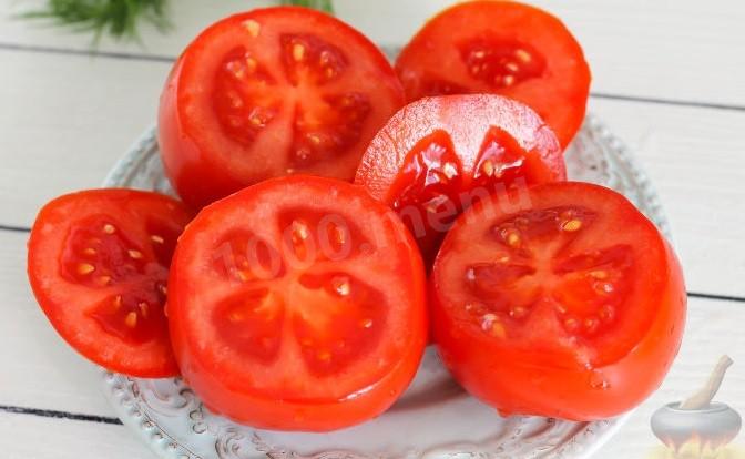 Шаг 2 приготовления Закуска из помидоров Дед Мороз