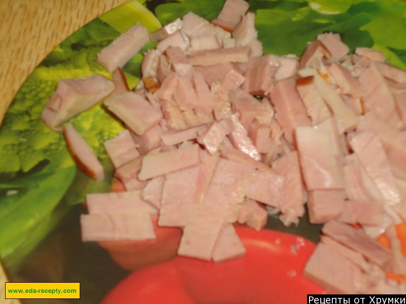 Шаг 2 приготовления Закуска в лаваше с сыром и ветчиной