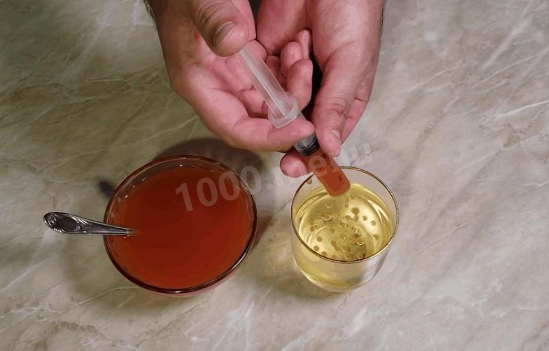 Шаг 5 приготовления Красная икра искусственная из кетчупа