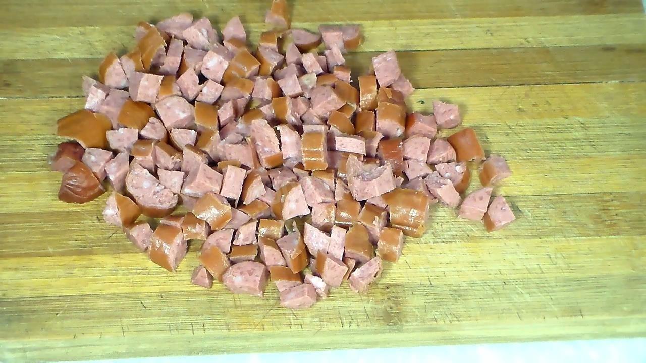 Шаг 5 приготовления Картофельные тарталетки с грибами салат