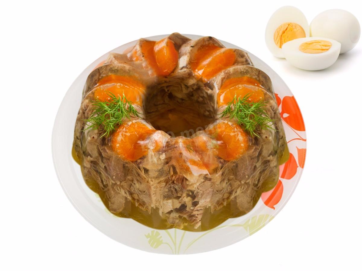 Обложка рецепта Холодец из куриных лапок с говядиной