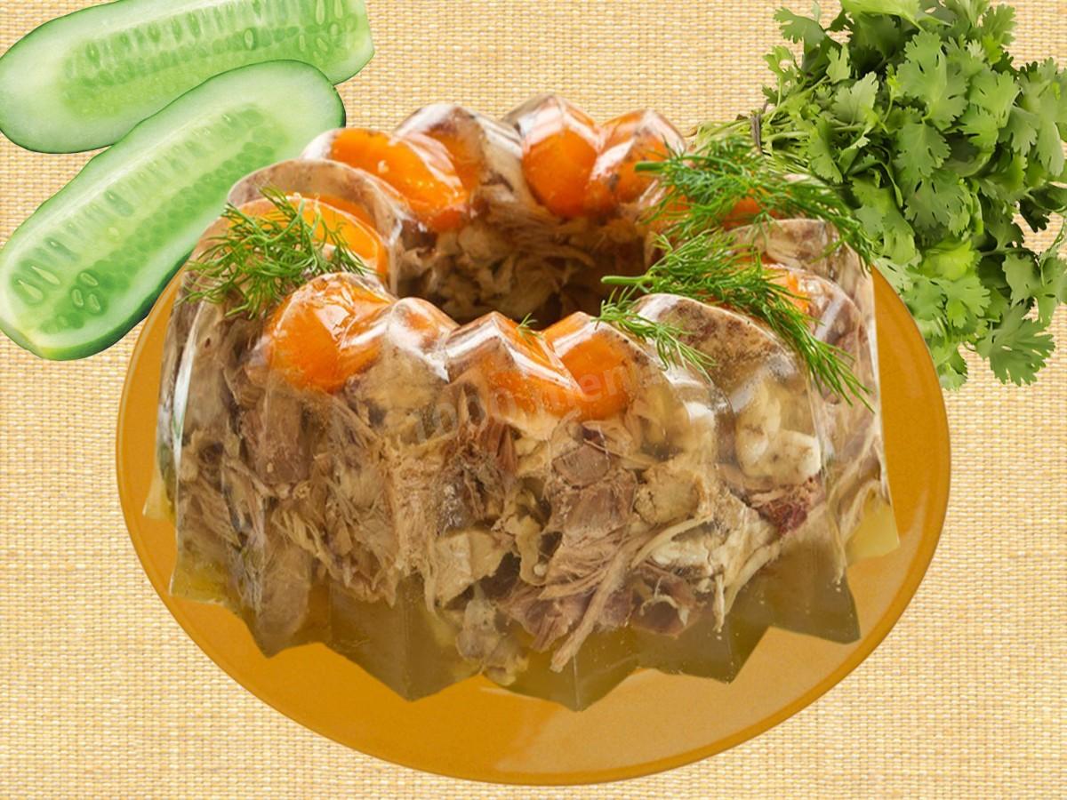 Обложка рецепта Холодец из рульки и индейки