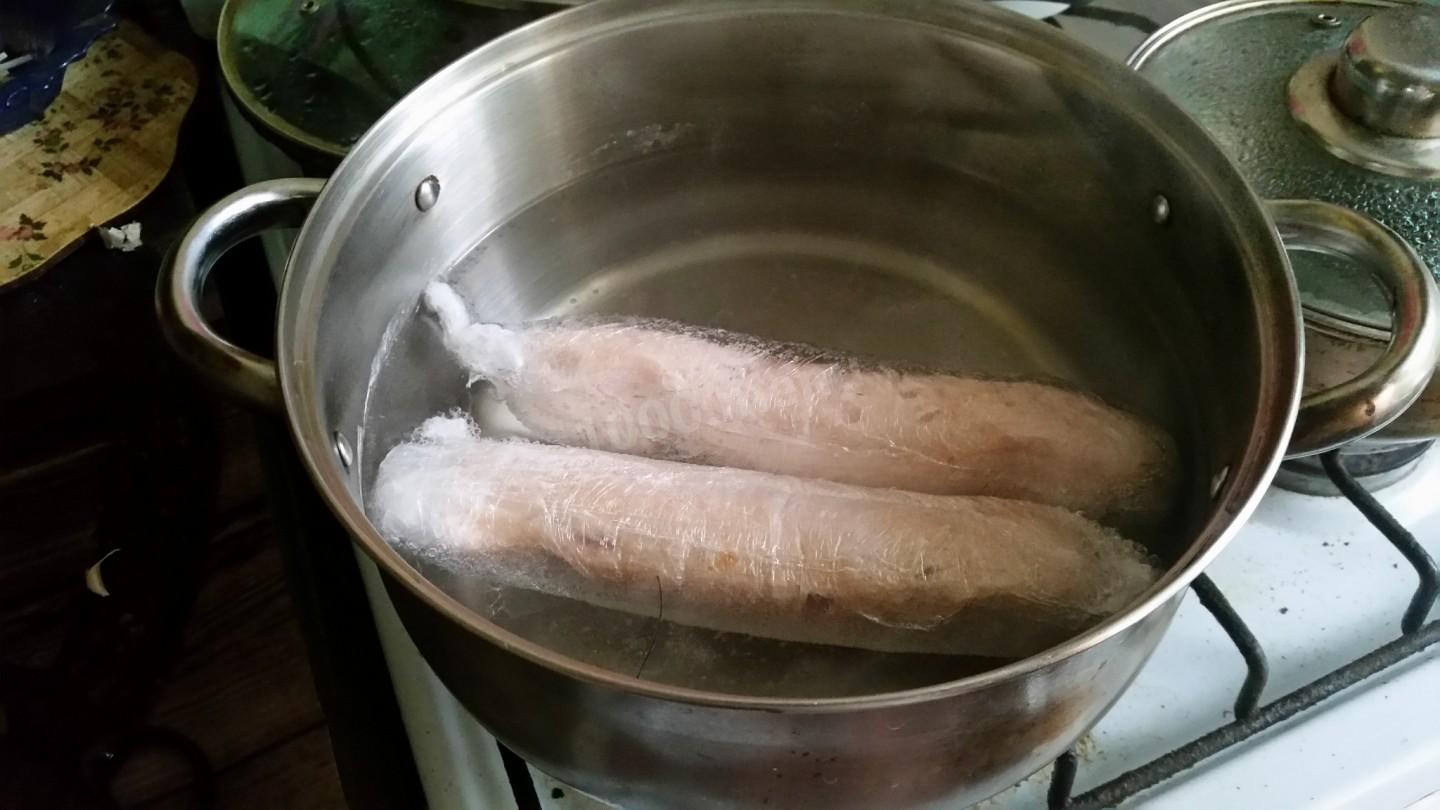 Шаг 4 приготовления Куриная колбаска по домашнему