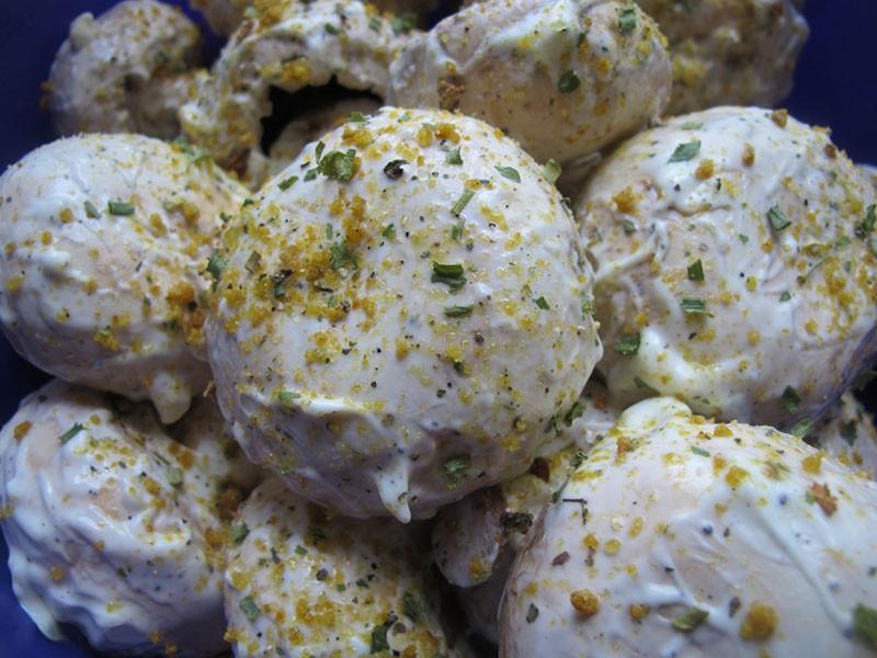 Обложка рецепта Шампиньоны маринованные в майонезе