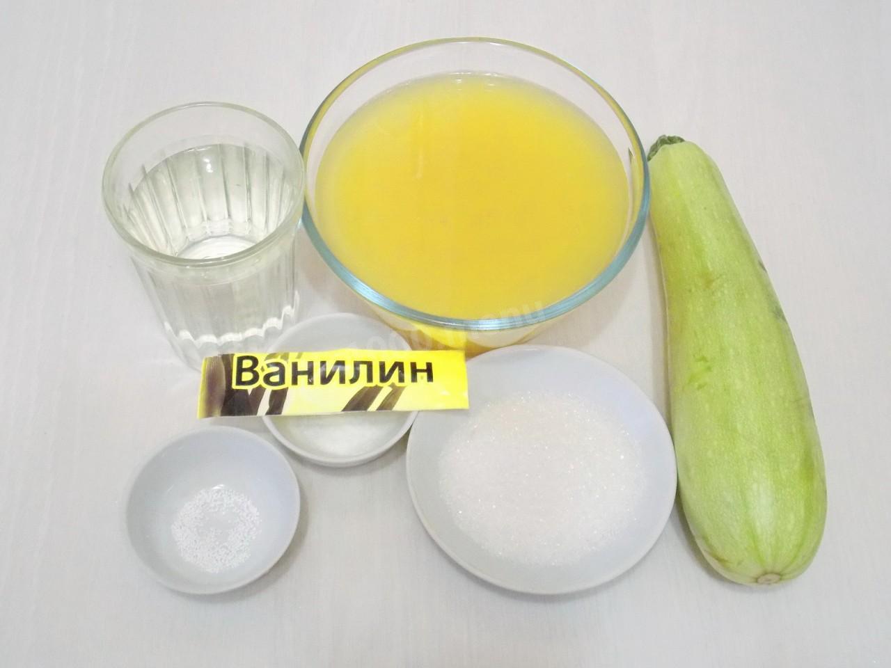 Шаг 1 приготовления Компот из кабачков на зиму со вкусом ананаса