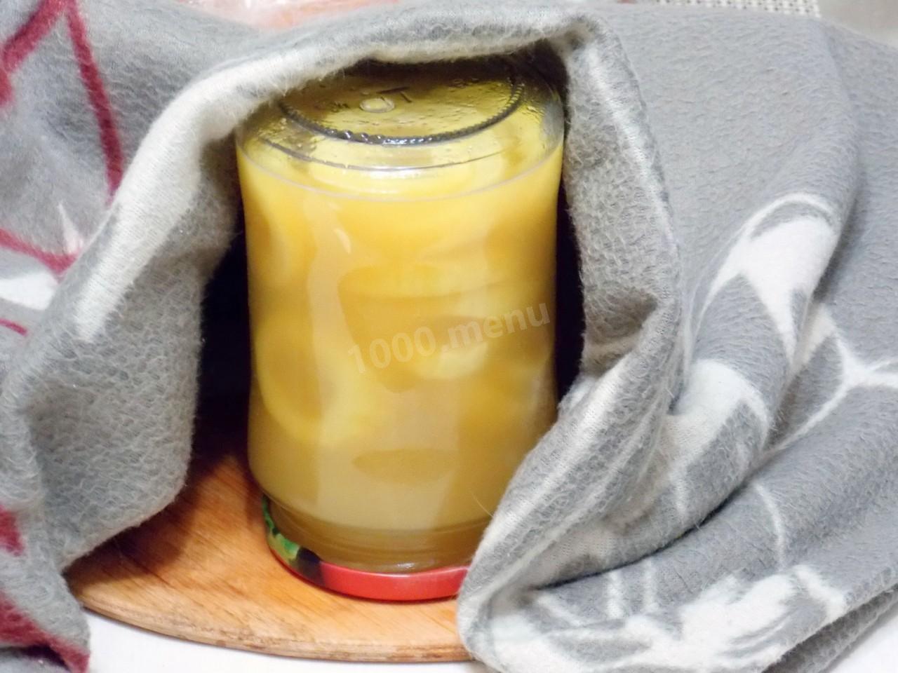 Шаг 11 приготовления Компот из кабачков на зиму со вкусом ананаса