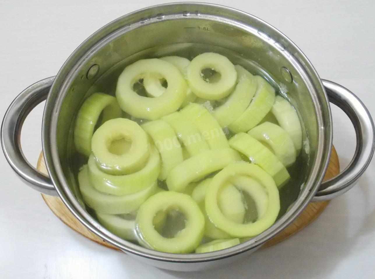 Шаг 6 приготовления Компот из кабачков на зиму со вкусом ананаса