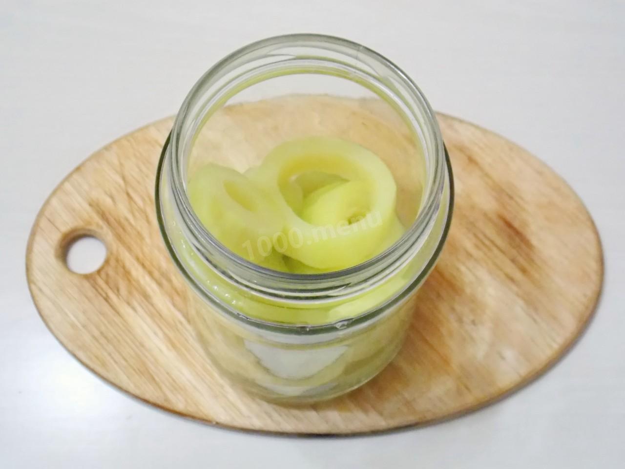 Шаг 7 приготовления Компот из кабачков на зиму со вкусом ананаса