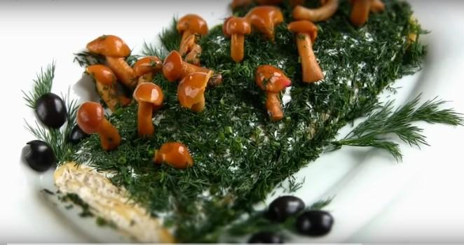 Обложка рецепта Рулет с курицей Сказочное полено