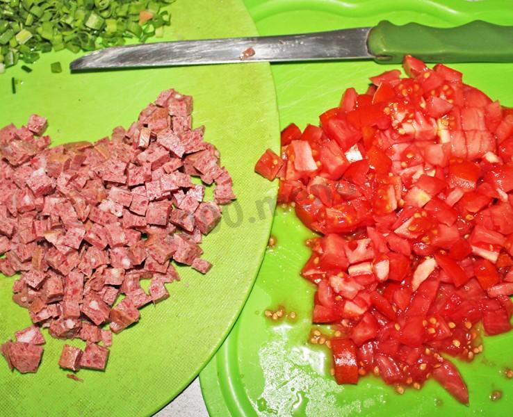 Шаг 5 приготовления Яичница с кабачками