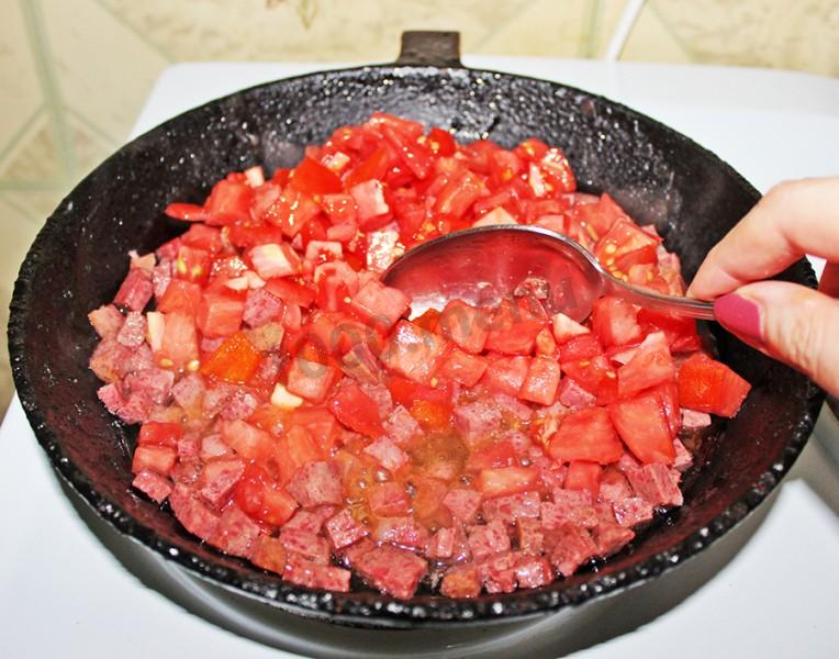 Шаг 6 приготовления Яичница с кабачками
