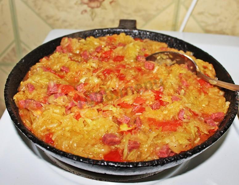 Шаг 8 приготовления Яичница с кабачками
