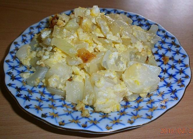 Обложка рецепта Лук с яйцом и майонезом