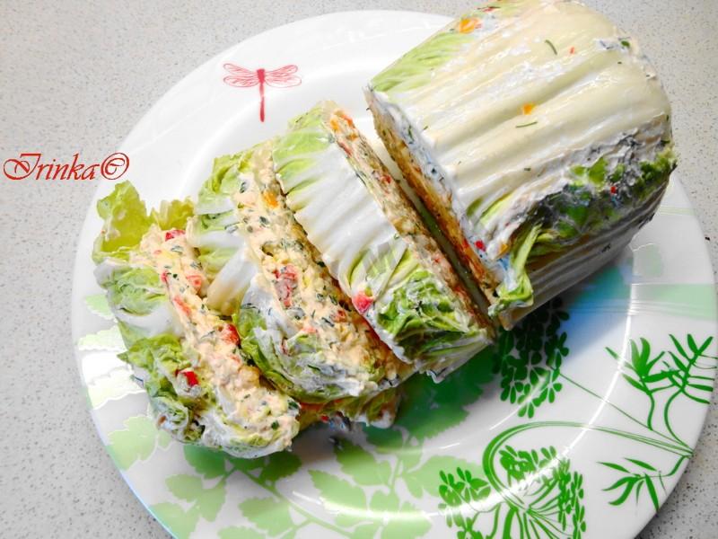 Шаг 8 приготовления Фаршированная пекинская капуста на закуску