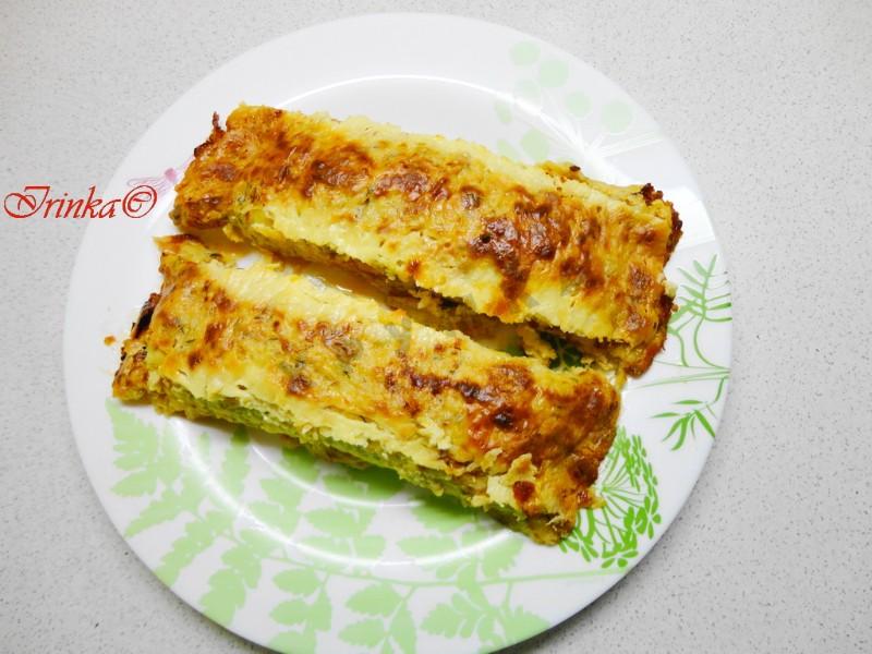 Шаг 13 приготовления Рулетики из кабачков с куриным филе и овощами в духовке