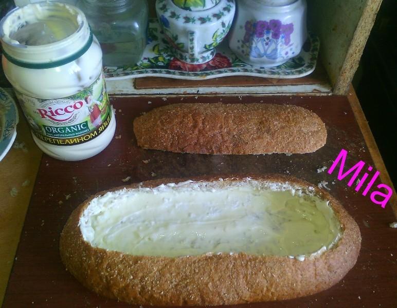 Шаг 3 приготовления Фаршированный хлеб