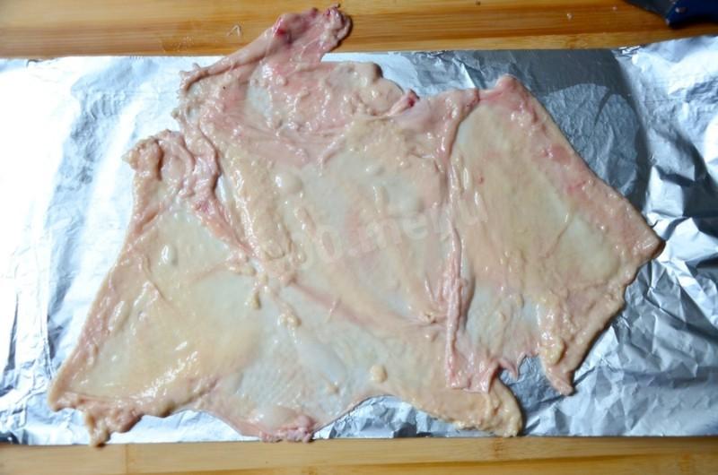 Шаг 10 приготовления Ветчина куриная с шампиньонами и сухими специями