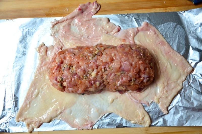 Шаг 11 приготовления Ветчина куриная с шампиньонами и сухими специями