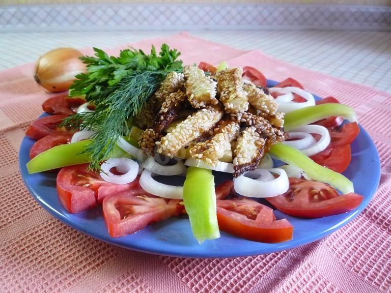 Шаг 5 приготовления Кабачковые пальчике в кунжуте