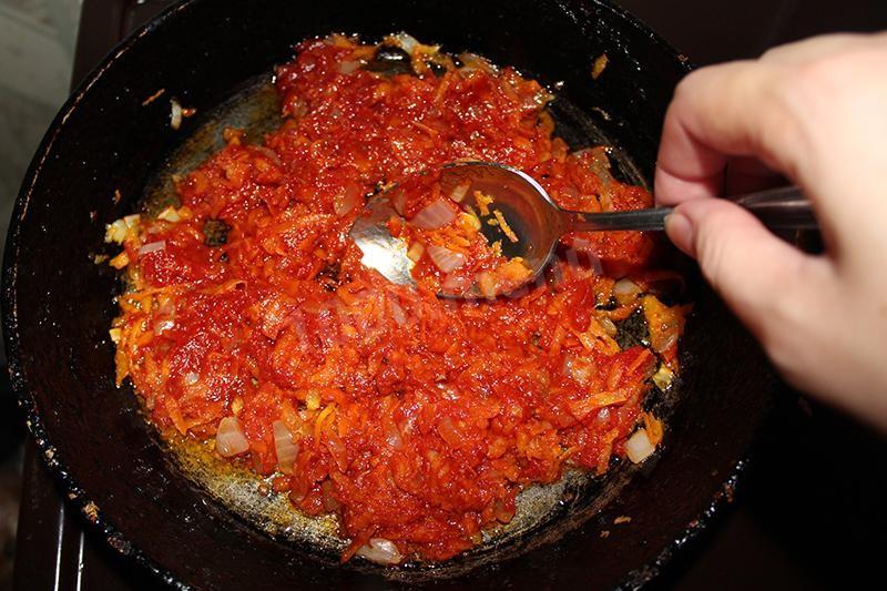 Шаг 17 приготовления Лук фаршированный картошкой и курицей