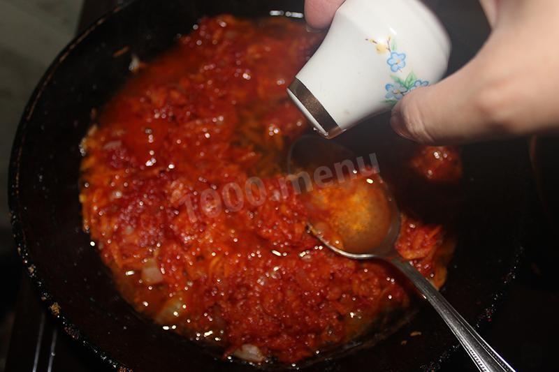 Шаг 19 приготовления Лук фаршированный картошкой и курицей