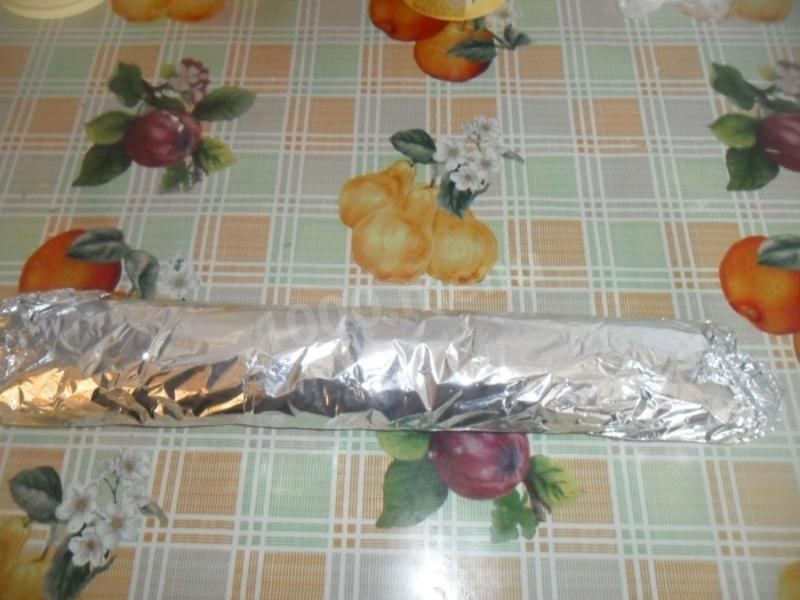 Шаг 7 приготовления Рулет из лаваша с куриной начинкой
