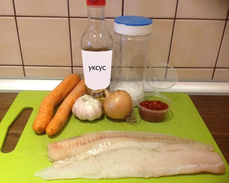 Шаг 1 приготовления Хе морковное рыбное с уксусом