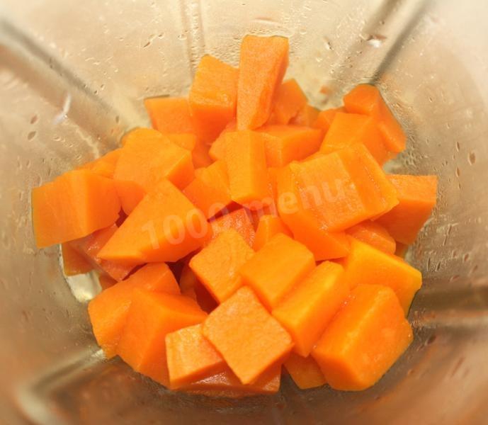 Шаг 4 приготовления Тыквенный сок с мякотью