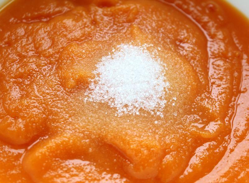 Шаг 6 приготовления Тыквенный сок с мякотью