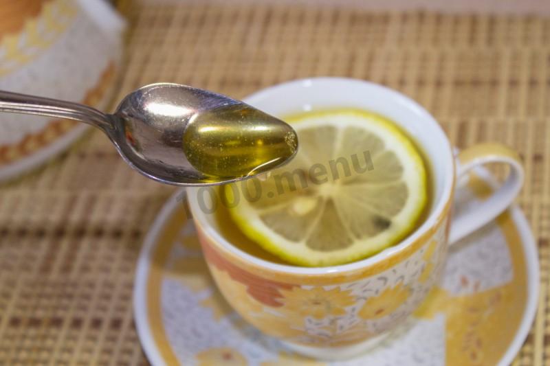 Шаг 9 приготовления Зеленый чай с имбирем лимоном и медом