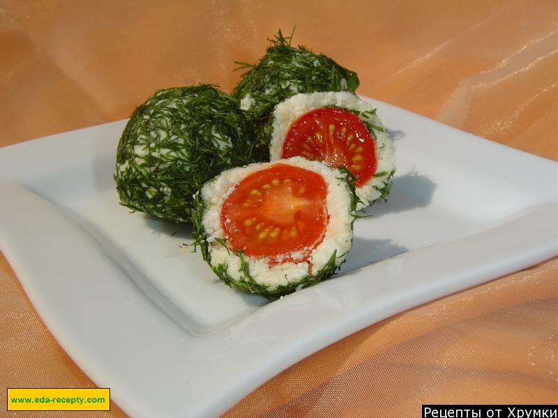 Шаг 5 приготовления Закусочные шарики с помидорами-черри и брынзой