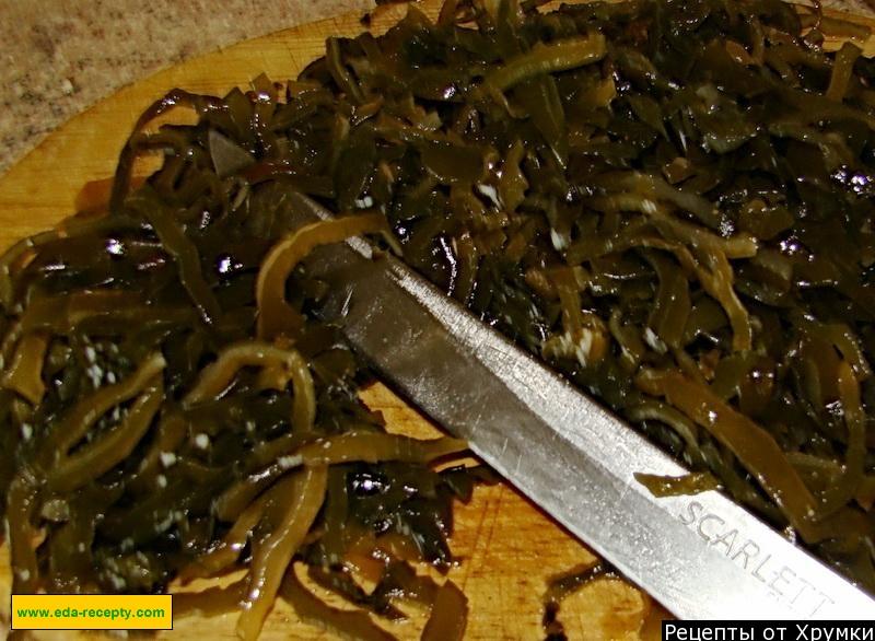 Шаг 3 приготовления Перец фаршированный морской капустой