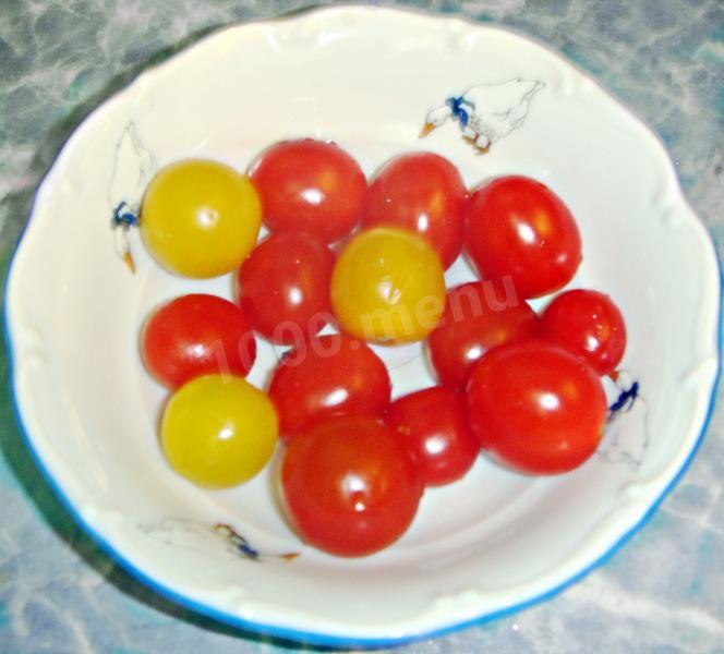 Шаг 11 приготовления Мясные шарики с помидорами черри