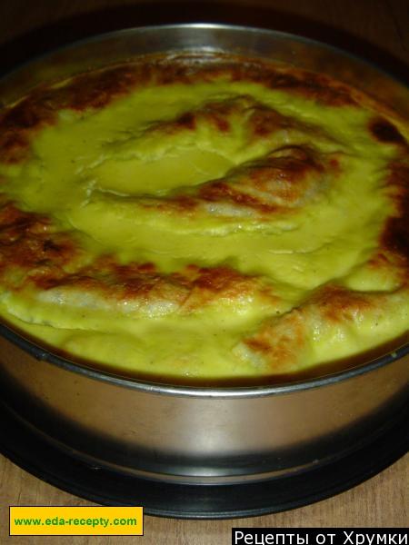 Шаг 14 приготовления Мясной пирог из тонкого лаваша с фаршем и помидорами