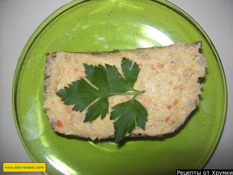 Шаг 5 приготовления Масло из селедки с плавленным сыром