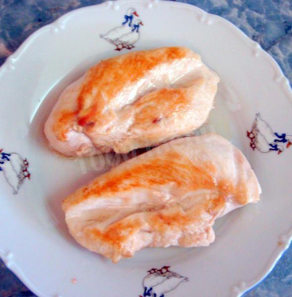 Шаг 1 приготовления Жульен с шампиньонами и грудками