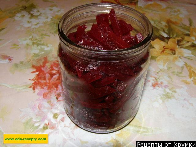 Шаг 8 приготовления Свекла в сахарном маринаде