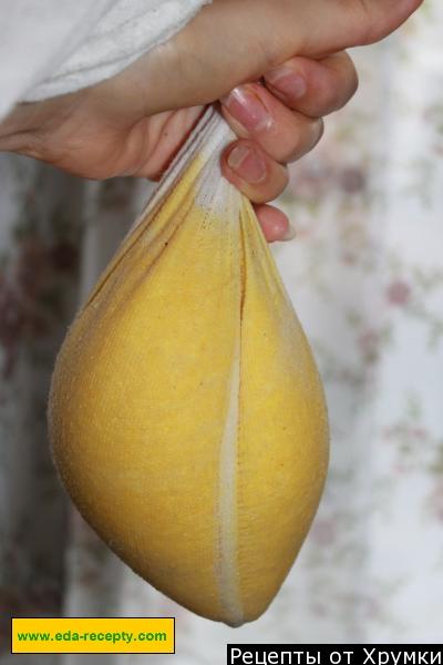 Шаг 10 приготовления Сыр из творога картошки желтков