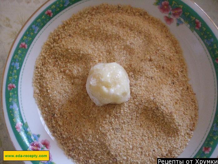 Шаг 9 приготовления Крокеты из картошки в панировочных сухарях
