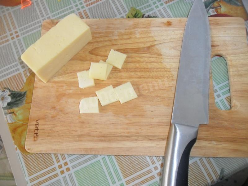 Шаг 6 приготовления Канапе с сыром и мандаринами