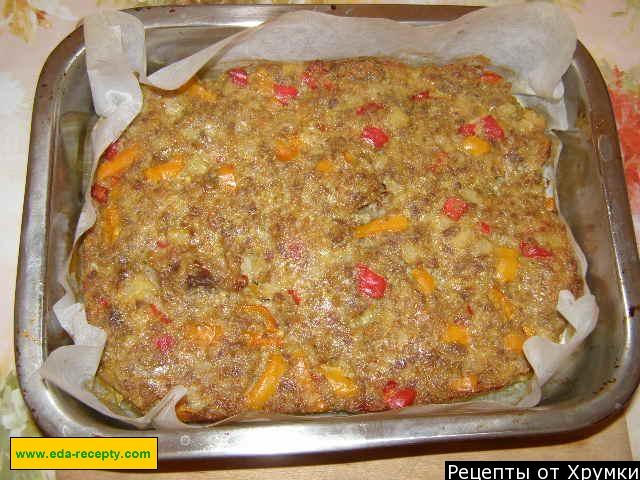 Шаг 11 приготовления Запеканка из куриного фарша в духовке