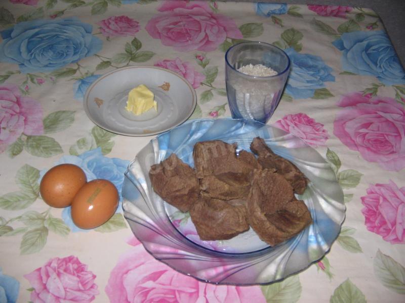 Шаг 1 приготовления Суфле говяжье с рисом